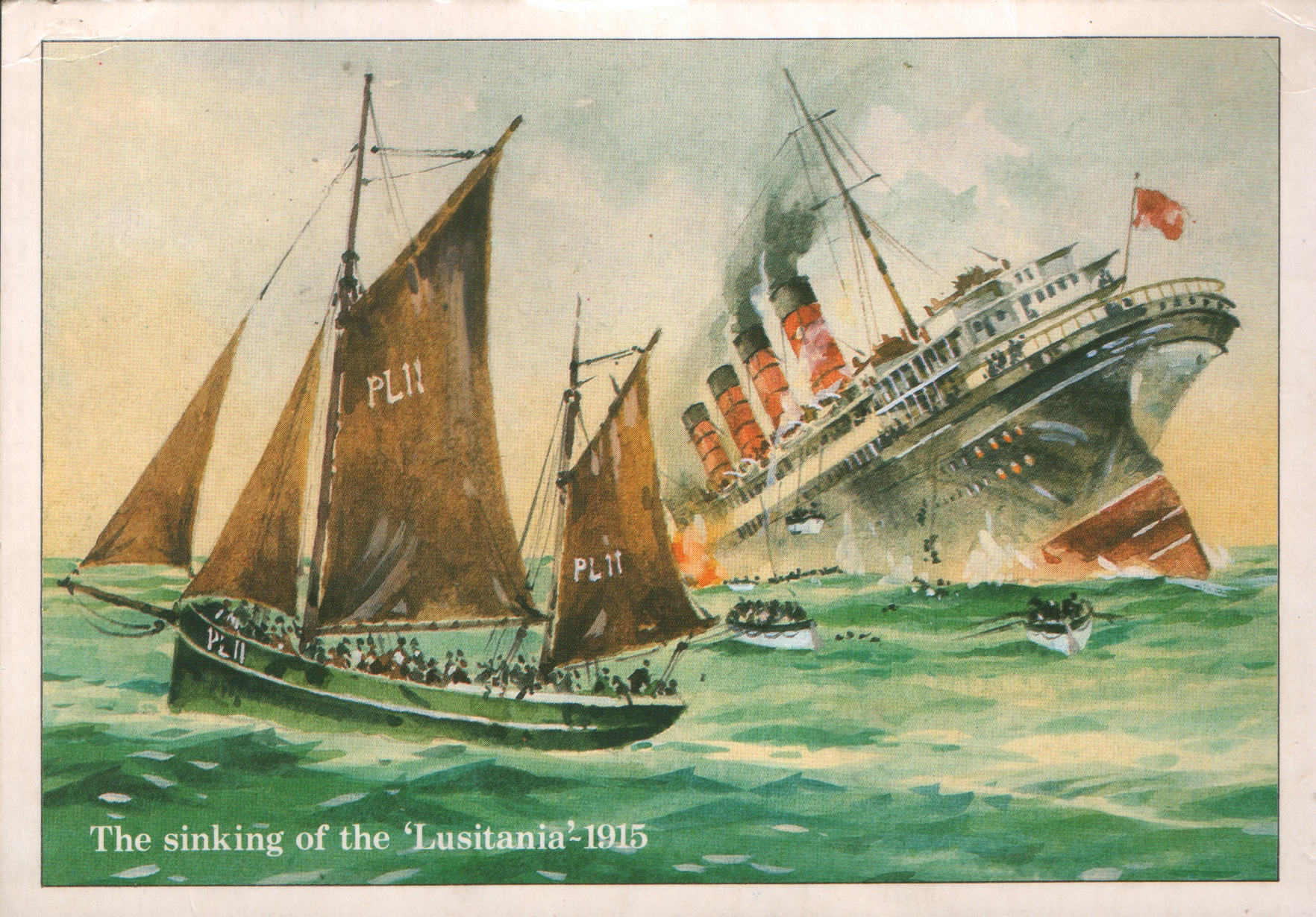 lusitania sinking painting